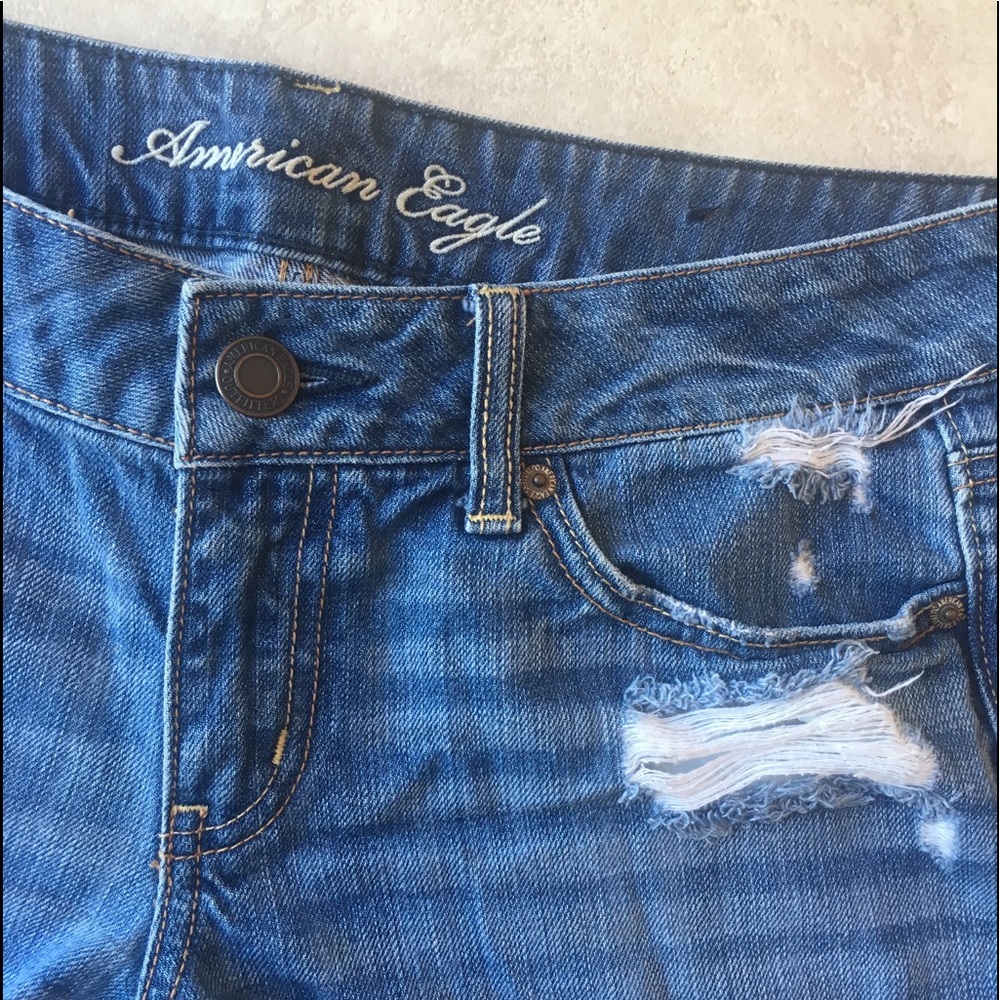 American Eagle Ripped Denim Shorts